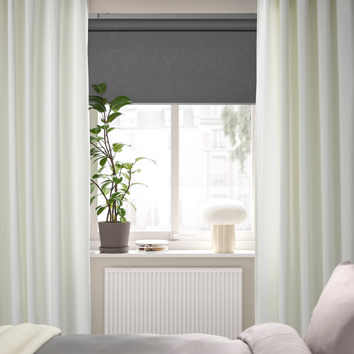 SANELA Curtains, 1 pair, off-white, 140x300 cm