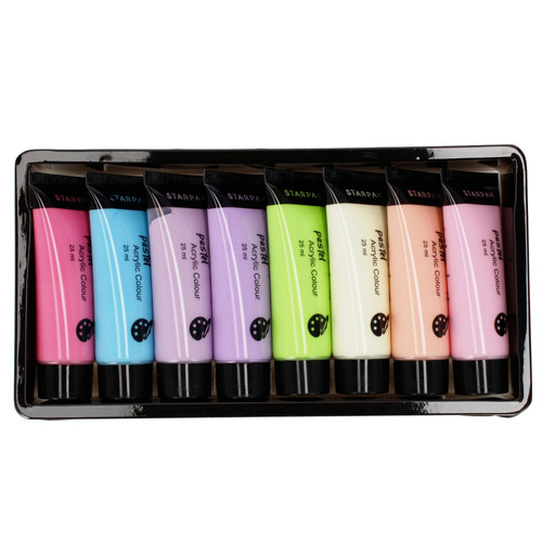 Starpak Pastel Acrylic Paints 8 Colours x 25ml