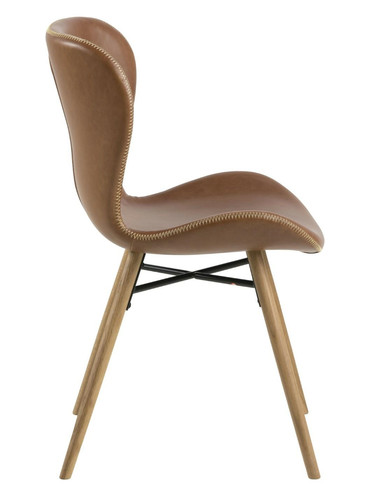 Chair Batilda Retro, brandy/natural