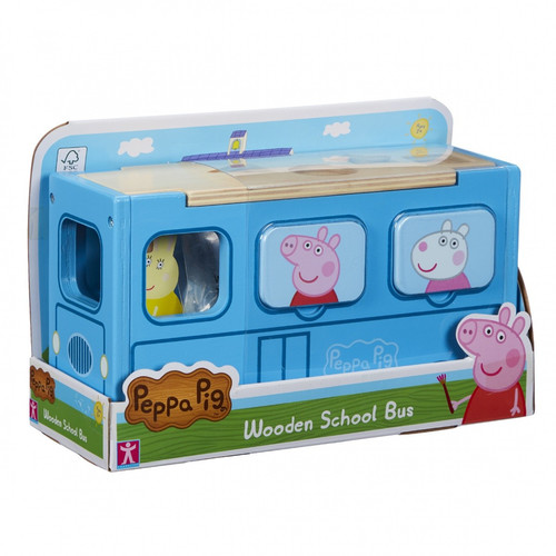 Tm Toys Peppa Pig Wooden School Bus 24m+