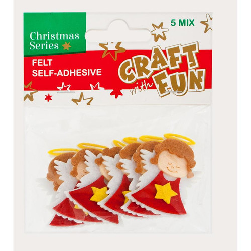 Christmas Self-adhesive Felt Decoration, 1 set, random patterns