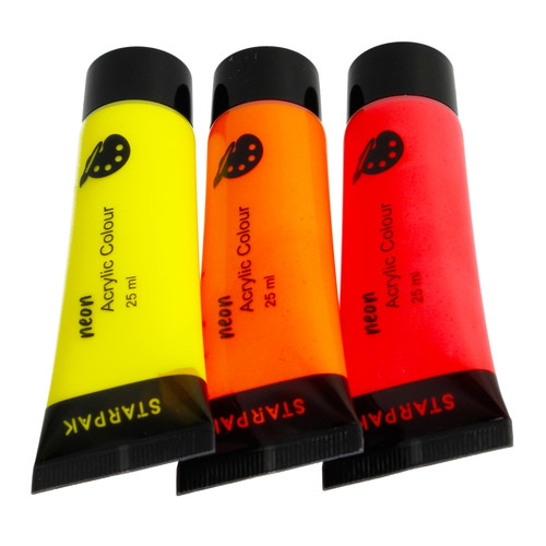 Starpak Neon Acrylic Paints 8 Colours x 25ml