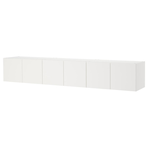 PLATSA Wall storage, white, Fonnes white, 240x42x40 cm