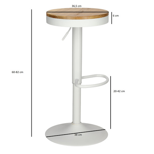 Bar Stool Lofter, white