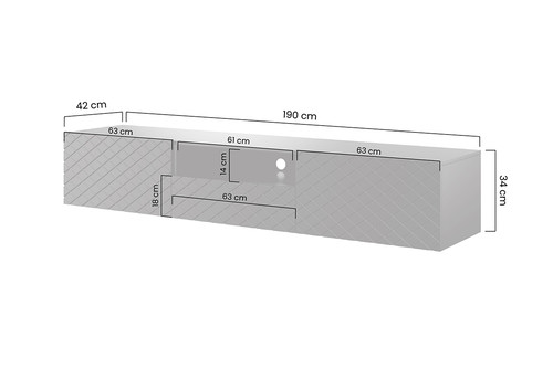 Wall-Mounted TV Cabinet Scalia, matt white