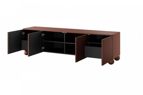 TV Cabinet Sonatia II 200 cm, with 2 internal drawers, burgundy