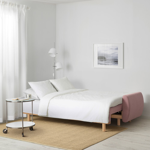 GRUNNARP 3-seat sofa-bed, pink