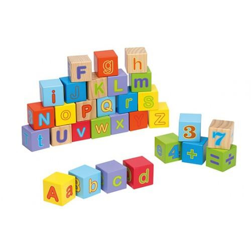 Joueco Wooden Alphabet Blocks 30pcs 12m+