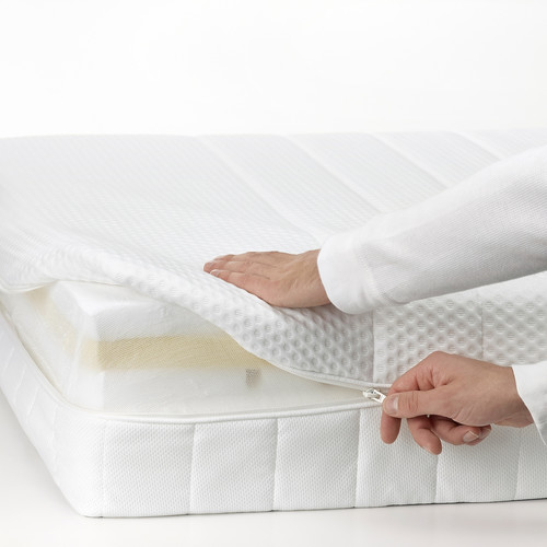 NORDLI Bed frame with storage and mattress, white/Åkrehamn firm, 160x200 cm