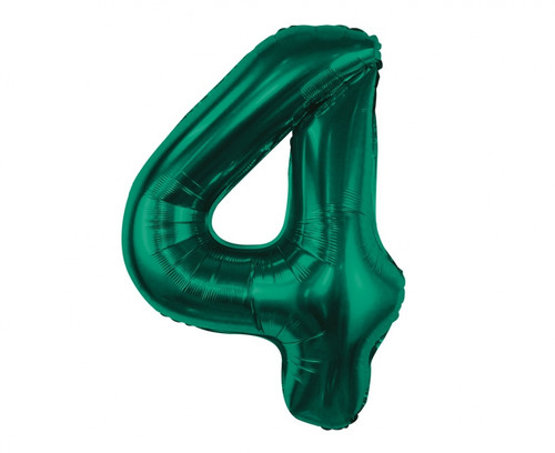 Foil Balloon Number 4, green