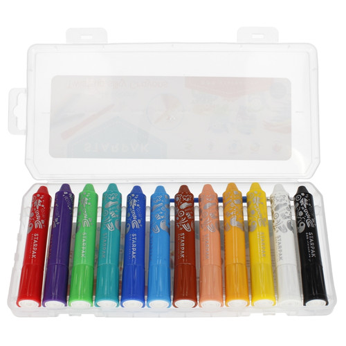 Starpak Twist Up Silky Crayons 12 Colours