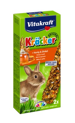 Vitakraft Kracker Seed Snack with Honey for Dwarf Rabbits 2pcs 112g