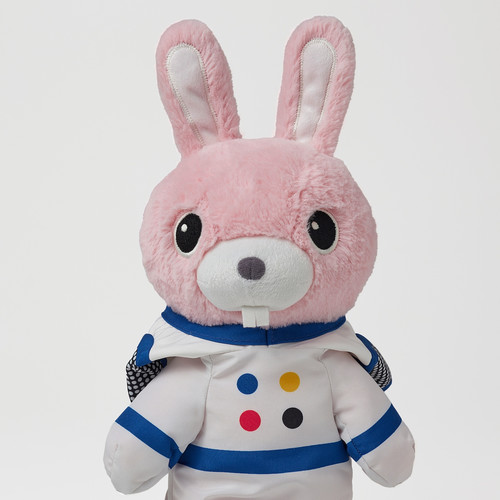 AFTONSPARV Soft toy with astronaut suit, rabbit, 28 cm