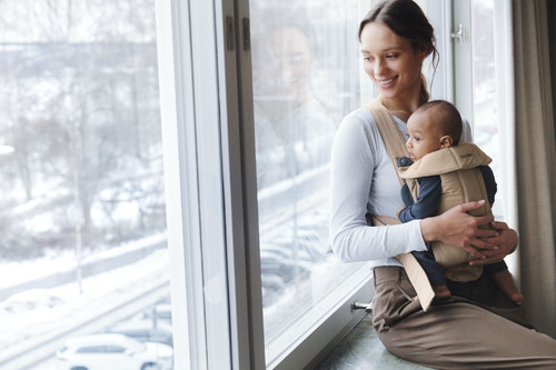 BABYBJÖRN Baby Carrier Mini, Beige Woven