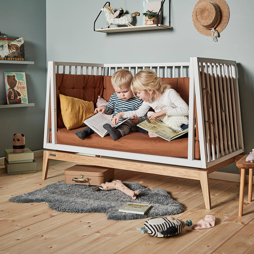 LEANDER Baby Cot LUNA™ 0-3y, White/Oak