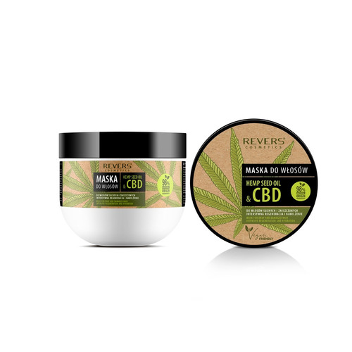 Revers Hair Mask with Natural Hemp Oil with CBD Vegan 98% Natural 250ml