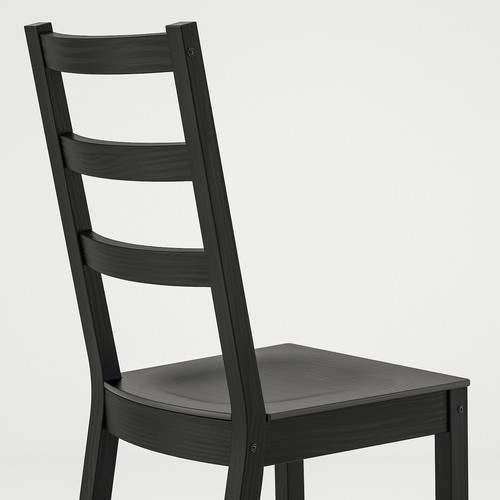 NORDVIKEN / NORDVIKEN Table and 2 chairs, black, black, 74/104x74 cm