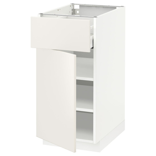 METOD / MAXIMERA Base cabinet with drawer/door, white/Veddinge white, 40x60 cm