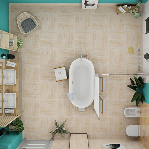 Gres Glazed Wall/Floor Tile Malta Ceramstic 60 x 60 cm, 1.44 m2