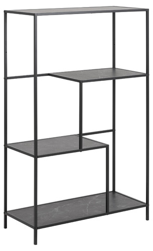 Shelving Unit Infinity, low, black marble