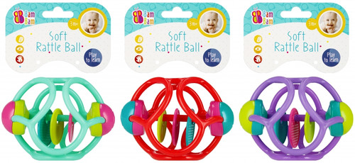 Bam Bam Soft Rattle Ball 3m+