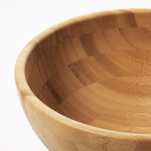 BLANDA MATT Serving bowl, bamboo, 20 cm