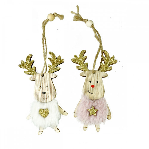 Christmas Tree Decoration Reindeer 1pc, assorted colours