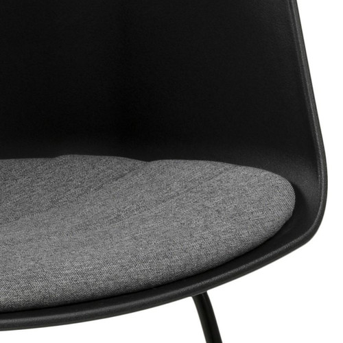 Chair Moon 40, black, grey seat pad