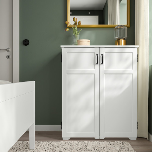 GREÅKER Cabinet with drawers, white, 84x101 cm