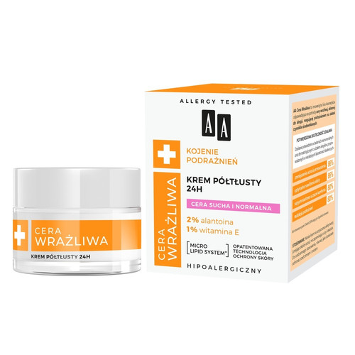 AA Sensitive Skin Semi-Rich Face Cream for Dry & Normal Skin 50ml