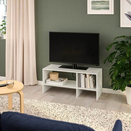 BAGGEBO TV bench, white, 90x35x40 cm