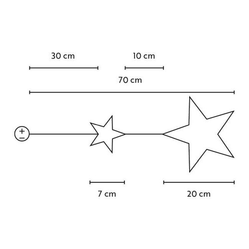 Christmas LED Decoration for Window Star, white, battery-operated