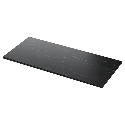 TOLKEN Countertop, black marble effect/foliated board, 122x49 cm