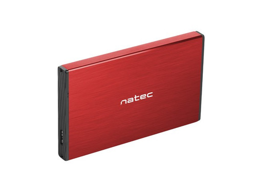 Natec External HDD Enclosure Rhino Go 2.5" USB 3.0, red