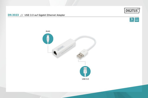 DIGITUS Gigabit Ethernet USB 3.0 Adapter