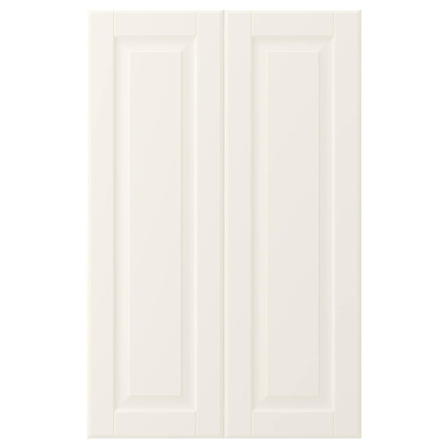 BODBYN 2-p door f corner base cabinet set, off-white, 25x80 cm