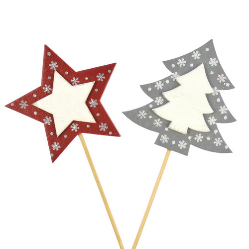 Christmas Decoration Star/Tree, 1pc, assorted