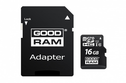 Goodram microSDHC Card 16GB CL10 + Adapter