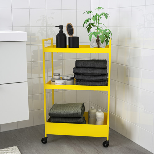 NISSAFORS Trolley, yellow, 50.5x30x83 cm