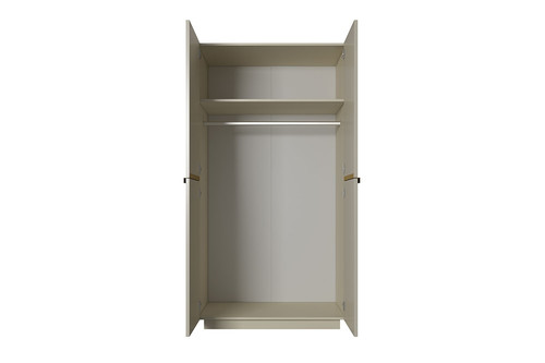 Wardrobe Nicole 100 cm, cashmere, gold handles