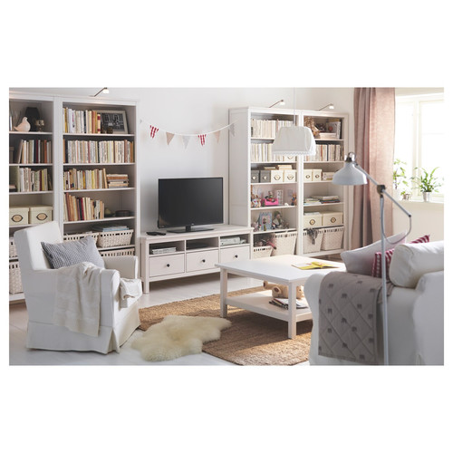 HEMNES TV bench, white stain, 148x47x57 cm