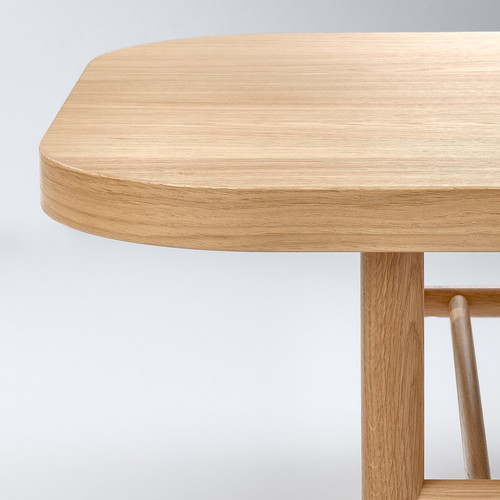 LISTERBY Coffee table, oak veneer, 140x60 cm