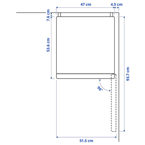 LAGAN Fridge/freezer, freestanding/white, 115/59 l