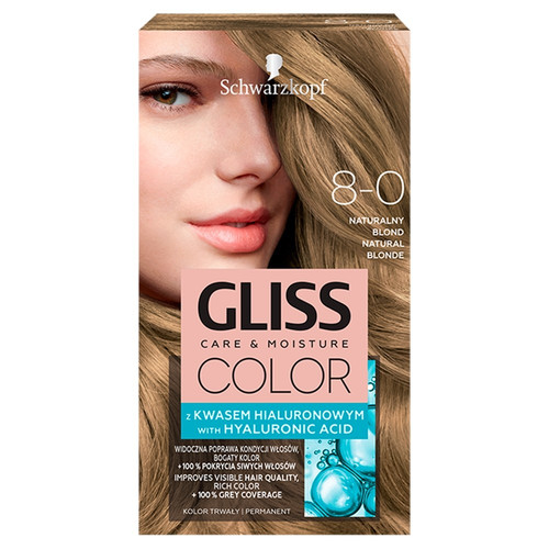 Schwarzkopf Gliss Color Permanent Hair Colour no. 8-0 Natural Blonde