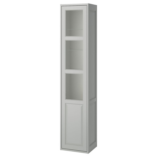 TÄNNFORSEN High cabinet with door, light grey, 40x35x195 cm