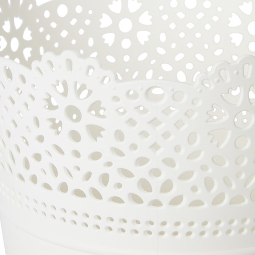 Plant Pot Lace 13.5 cm, white