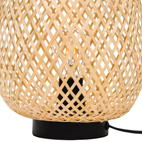 GoodHome Table Lamp Kasungu E27, natural/white