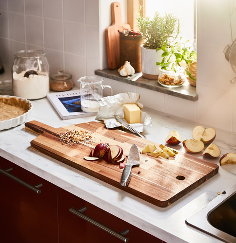 SMÅÄTA Chopping board, acacia, 72x28 cm