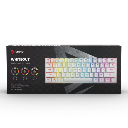 Savio Wired Mechanical Keyboard Whiteout