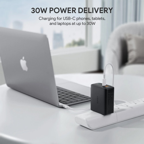 Aukey Wall Charger EU Plug 2xUSB-C Power Delivery PA-D2, black